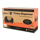 San Jamar® Twin Jumbo Bath Tissue Dispenser, 19 1-4 X 6 X 12 1-4, White-clear freeshipping - TVN Wholesale