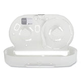 San Jamar® Twin Jumbo Bath Tissue Dispenser, 19 1-4 X 6 X 12 1-4, White-clear freeshipping - TVN Wholesale