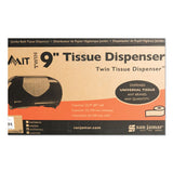 San Jamar® Twin Jumbo Bath Tissue Dispenser, 19 1-4 X 6 X 12 1-4, White-clear freeshipping - TVN Wholesale