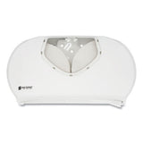 San Jamar® Twin Jumbo Bath Tissue Dispenser, 19 1-4 X 6 X 12 1-4, White-clear freeshipping - TVN Wholesale