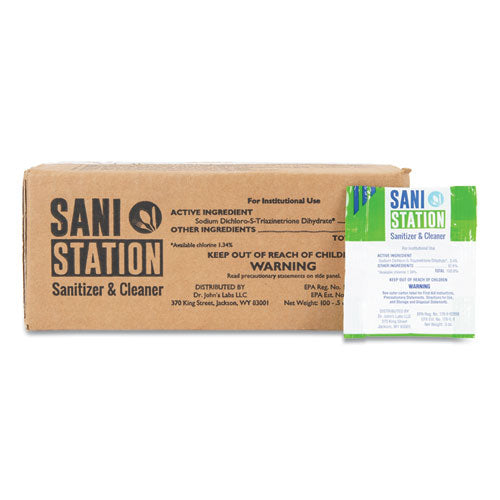 San Jamar® Sani Station Sanitizer And Cleaner, 0.5 Oz Packets, 100-pack freeshipping - TVN Wholesale