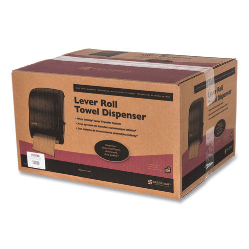San Jamar® Lever Roll Towel Dispenser, Classic, 12.94 X 9.25 X 16.5, Transparent Black Pearl freeshipping - TVN Wholesale