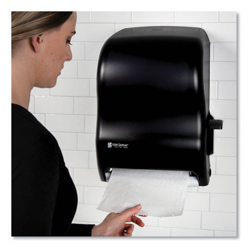 San Jamar® Lever Roll Towel Dispenser, Classic, 12.94 X 9.25 X 16.5, Transparent Black Pearl freeshipping - TVN Wholesale