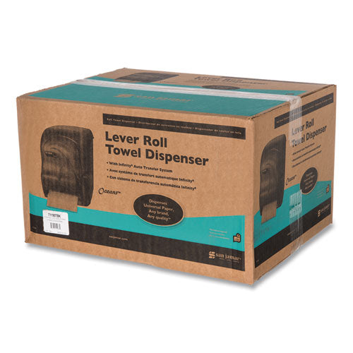 San Jamar® Lever Roll Towel Dispenser, Oceans, 12.94 X 9.25 X 16.5, Black Pearl freeshipping - TVN Wholesale