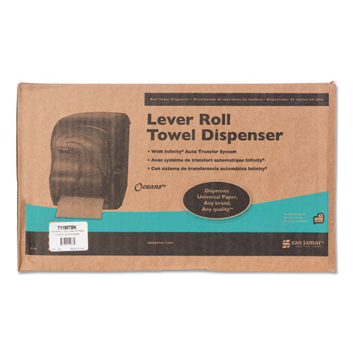 San Jamar® Lever Roll Towel Dispenser, Oceans, 12.94 X 9.25 X 16.5, Black Pearl freeshipping - TVN Wholesale