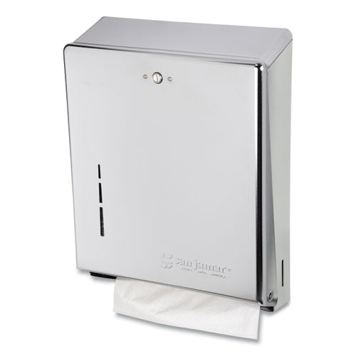 San Jamar® C-fold-multifold Towel Dispenser, 11.38 X 4 X 14.75, Chrome freeshipping - TVN Wholesale