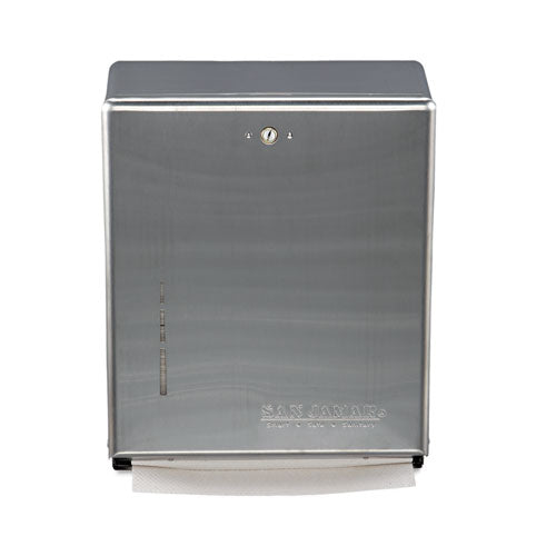 San Jamar® C-fold-multifold Towel Dispenser, 11.38 X 4 X 14.75, Chrome freeshipping - TVN Wholesale