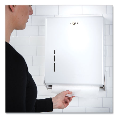 San Jamar® True Fold C-fold-multifold Paper Towel Dispenser, 11.63 X 5 X 14.5, White freeshipping - TVN Wholesale