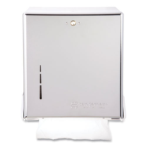 San Jamar® True Fold C-fold-multifold Paper Towel Dispenser, 11.63 X 5 X 14.5, Chrome freeshipping - TVN Wholesale
