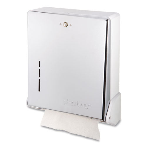 San Jamar® True Fold C-fold-multifold Paper Towel Dispenser, 11.63 X 5 X 14.5, Chrome freeshipping - TVN Wholesale