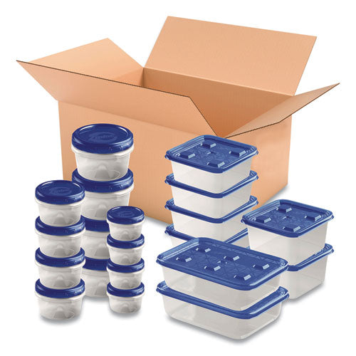 Ziploc® 40-piece Plastic Containers With Lids Variety Pack, Assorted Sizes, Clear freeshipping - TVN Wholesale