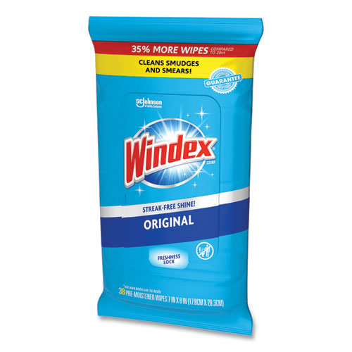 Windex® Glass And Surface Wet Wipe, Cloth, 7 X 8, 38-pack, 12 Packs-carton freeshipping - TVN Wholesale