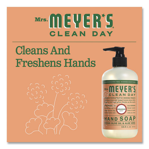 Mrs. Meyer's® Clean Day Liquid Hand Soap, Geranium, 12.5 Oz, 6-carton freeshipping - TVN Wholesale