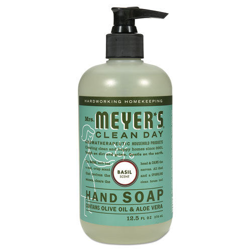 Mrs. Meyer's® Clean Day Liquid Hand Soap, Basil, 12.5 Oz, 6-carton freeshipping - TVN Wholesale