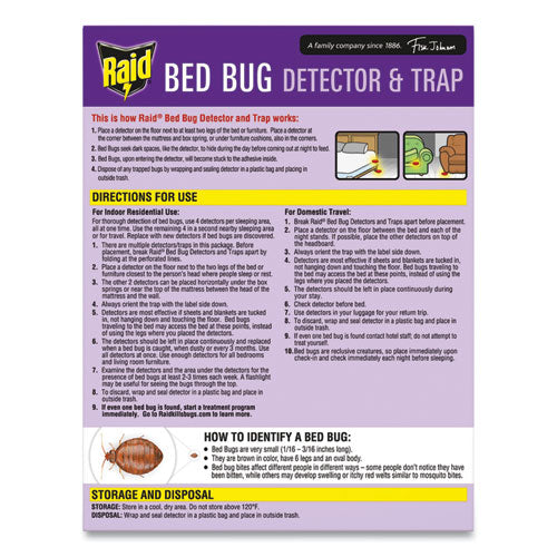 Raid® Bed Bug Detector And Trap, 17.5 Oz, Aerosol freeshipping - TVN Wholesale