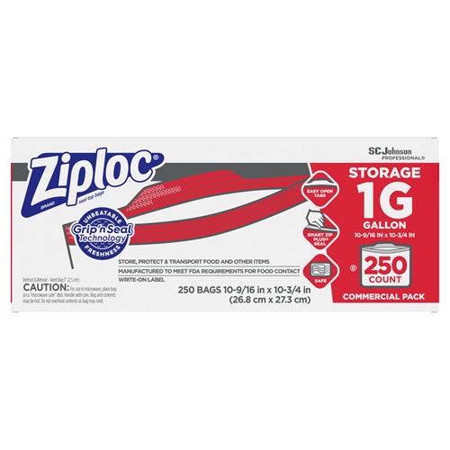 Ziploc® Double Zipper Storage Bags, 2 Gal, 1.75 Mil, 15" X 13", Clear, 100-carton freeshipping - TVN Wholesale