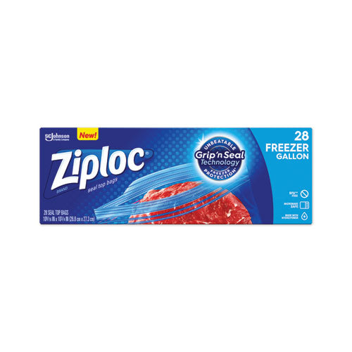 Ziploc® Double Zipper Freezer Bags, 2 Gal, 2.7 Mil, 13" X 15.5", Clear, 100-carton freeshipping - TVN Wholesale