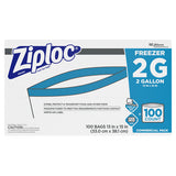 Ziploc® Double Zipper Freezer Bags, 2 Gal, 2.7 Mil, 13" X 15.5", Clear, 100-carton freeshipping - TVN Wholesale