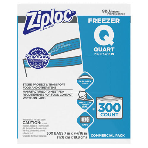 Ziploc® Double Zipper Freezer Bags, 2 Gal, 2.7 Mil, 13" X 15.5", Clear, 100-carton freeshipping - TVN Wholesale