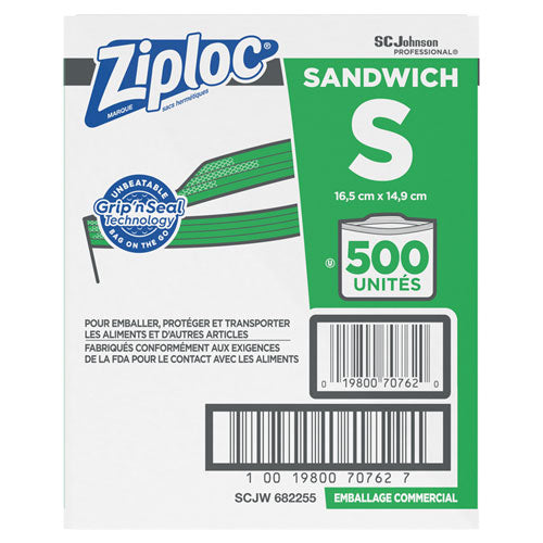 Ziploc® Resealable Sandwich Bags, 1.2 Mil, 6.5" X 6", Clear, 500-box freeshipping - TVN Wholesale
