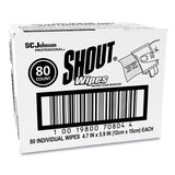 Shout® Wipe And Go Instant Stain Remover, 4.7 X 5.9, 80 Packets-carton freeshipping - TVN Wholesale