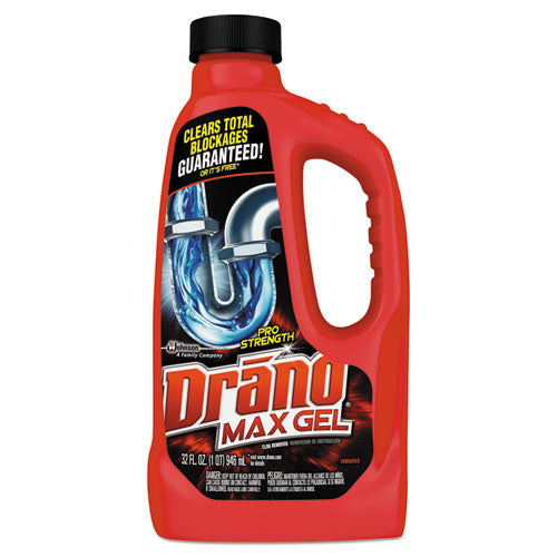 Drano® Max Gel Clog Remover, 32 Oz Bottle, 12-carton freeshipping - TVN Wholesale