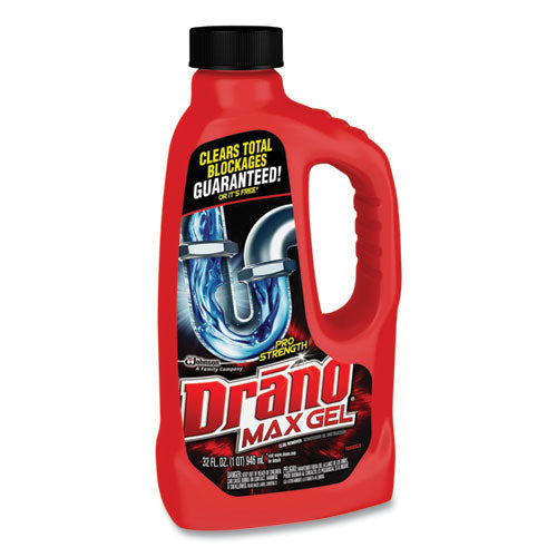 Drano® Max Gel Clog Remover, 32 Oz Bottle, 12-carton freeshipping - TVN Wholesale