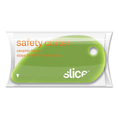 slice® Safety Cutters, Fixed, Non Replaceable Micro Safety Blade, Ceramic, Green freeshipping - TVN Wholesale