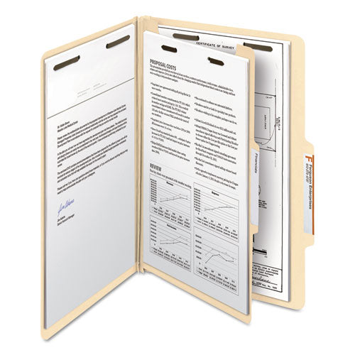 Smead® Manila Four- And Six-section Top Tab Classification Folders, 1 Divider, Legal Size, Manila, 10-box freeshipping - TVN Wholesale