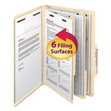 Smead® Manila Four- And Six-section Top Tab Classification Folders, 2 Dividers, Legal Size, Manila, 10-box freeshipping - TVN Wholesale