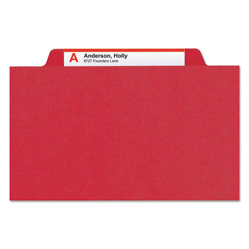 Smead® 6-section Pressboard Top Tab Pocket-style Classification Folders With Safeshield Fasteners, 2 Dividers, Legal, Red, 10-bx freeshipping - TVN Wholesale