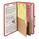 Smead® 6-section Pressboard Top Tab Pocket-style Classification Folders With Safeshield Fasteners, 2 Dividers, Legal, Red, 10-bx freeshipping - TVN Wholesale
