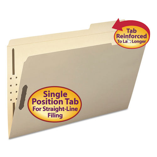 Smead® Top Tab 2-fastener Folders, 1-3-cut Tabs, Right Position, Legal Size, 11 Pt. Manila, 50-box freeshipping - TVN Wholesale