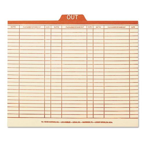 Smead® Manila Out Guides, Printed Form Style, 1-5-cut Top Tab, Out, 8.5 X 11, Manila, 100-box freeshipping - TVN Wholesale