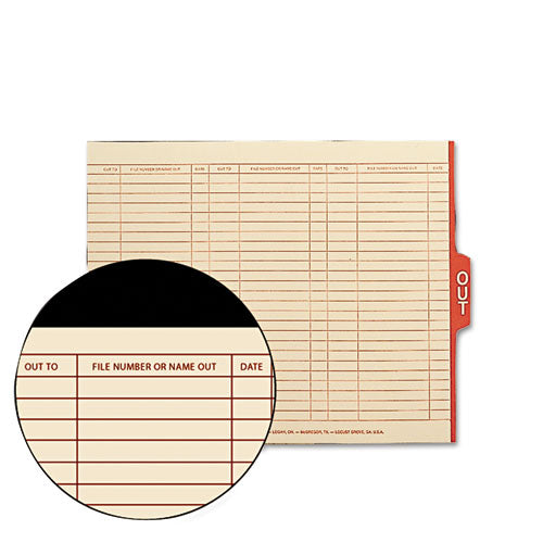 Smead® Manila Out Guides With Printed Form, 1-5-cut End Tab, Out, 8.5 X 11, Manila, 100-box freeshipping - TVN Wholesale
