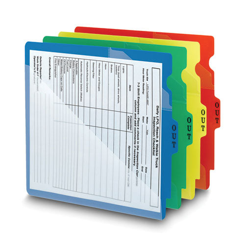 Smead® End Tab Poly Out Guides, Two-pocket Style, 1-3-cut End Tab, Out, 8.5 X 11, Red, 50-box freeshipping - TVN Wholesale