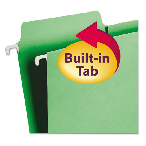 Smead® Fastab Hanging Folders, Letter Size, 1-3-cut Tab, Green, 20-box freeshipping - TVN Wholesale