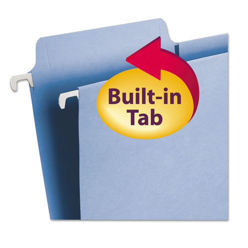 Smead® Fastab Hanging Folders, Letter Size, 1-3-cut Tab, Blue, 20-box freeshipping - TVN Wholesale