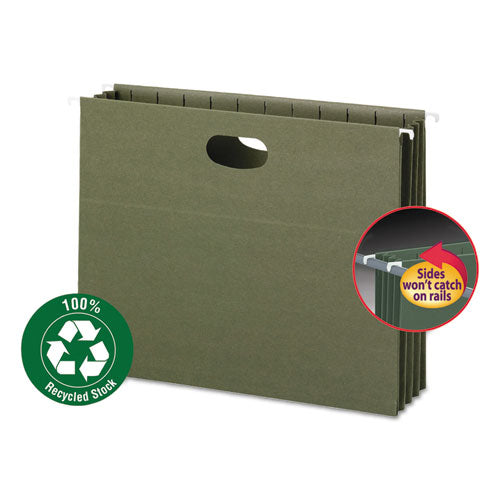 Smead® 100% Recycled Hanging Pockets With Full-height Gusset, Letter Size, Standard Green, 10-box freeshipping - TVN Wholesale