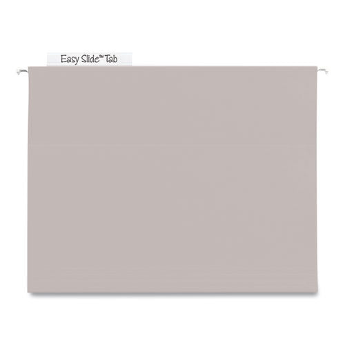 Smead® Tuff Extra Capacity Hanging File Folders W- Easy Slide Tab, 4" Expansion, Letter, Steel Gray,18-box freeshipping - TVN Wholesale