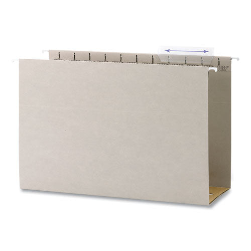 Smead® Tuff Extra Capacity Hanging File Folders W- Easy Slide Tab, 4" Expansion, Legal, Steel Gray,18-box freeshipping - TVN Wholesale