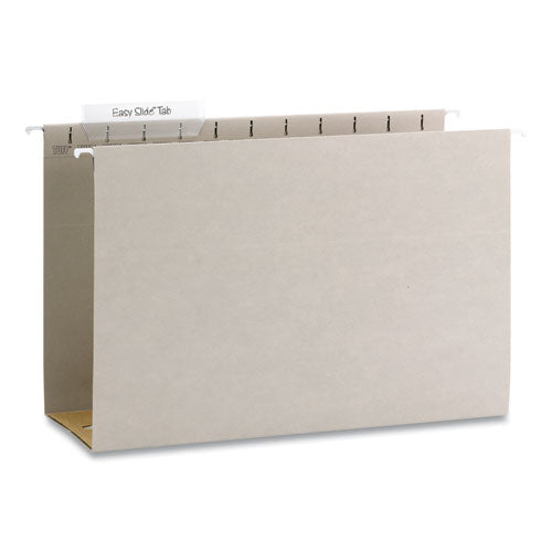 Smead® Tuff Extra Capacity Hanging File Folders W- Easy Slide Tab, 4" Expansion, Legal, Steel Gray,18-box freeshipping - TVN Wholesale