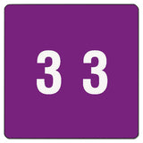 Smead® Numerical End Tab File Folder Labels, 3, 1.5 X 1.5, Purple, 250-roll freeshipping - TVN Wholesale