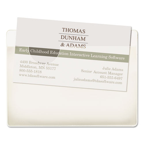 Smead® Self-adhesive Poly Pockets, Top Load, 4 1-16 X 3, Clear, 100-box freeshipping - TVN Wholesale