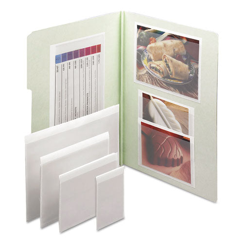 Smead® Self-adhesive Poly Pockets, Top Load, 4 1-16 X 3, Clear, 100-box freeshipping - TVN Wholesale