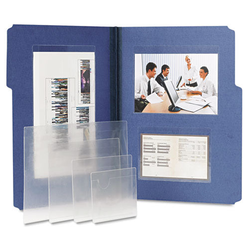 Smead® Self-adhesive Poly Pockets, Top Load, 6-1-4 X 4-9-16, Clear, 100-box freeshipping - TVN Wholesale