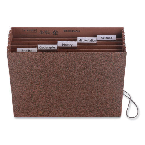 Smead® Six-pocket Subject File With Insertable Tabs, 5.25" Expansion, 6 Sections, 1-5-cut Tab, Letter Size, Redrope freeshipping - TVN Wholesale
