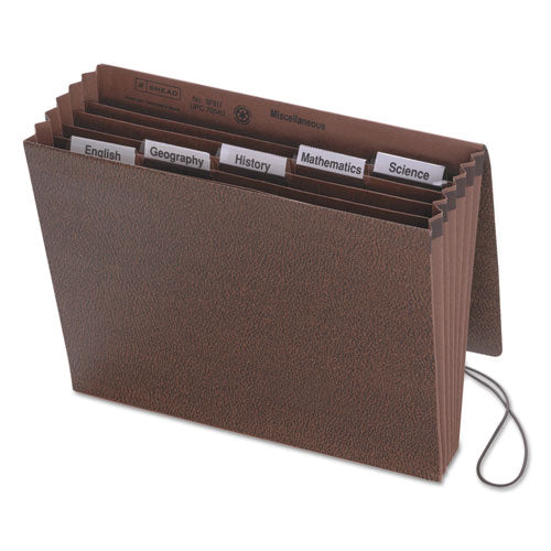 Smead® Six-pocket Subject File With Insertable Tabs, 5.25" Expansion, 6 Sections, 1-5-cut Tab, Letter Size, Redrope freeshipping - TVN Wholesale