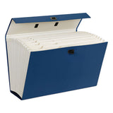 Smead® Expanding File Box, 16.63" Expansion, 19 Sections, 1-19-cut Tab, Legal Size, Blue freeshipping - TVN Wholesale