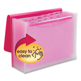 Smead® Poly Expanding File, 12 Sections, Letter Size, Pink-clear freeshipping - TVN Wholesale